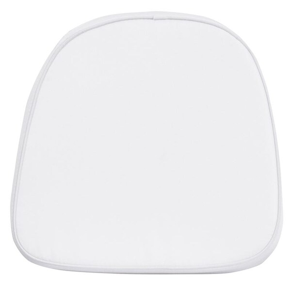 Atlas Commercial Products Kid's Chiavari Chair Cushion, Soft 1.5" Box Cushions, White KCBC4WH - main